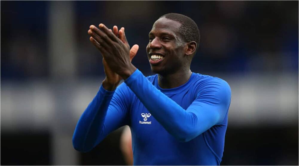 Abdoulaye Doucoure while in action for Everton during a previous match. Photo: Alex Livesey.