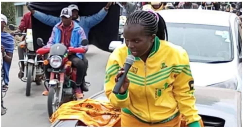 Linet Toto Amshukuru Mhudumu wa Bodaboda Wakati Akitoa Hotuba Yake ya Kwanza