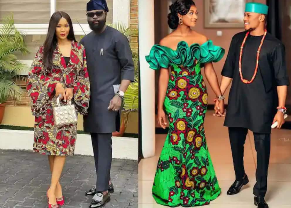 Latest Ankara styles for couples: plain and pattern ideas 