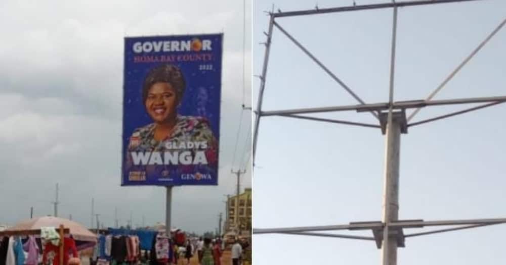 Gladys Wanga's campaign billboard. Photo: Gladys Wanga.