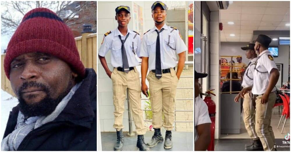 Man in Canada offers to pay fired security guards for months. Photo: Emma Duru, Instagram/@happie_boys1.