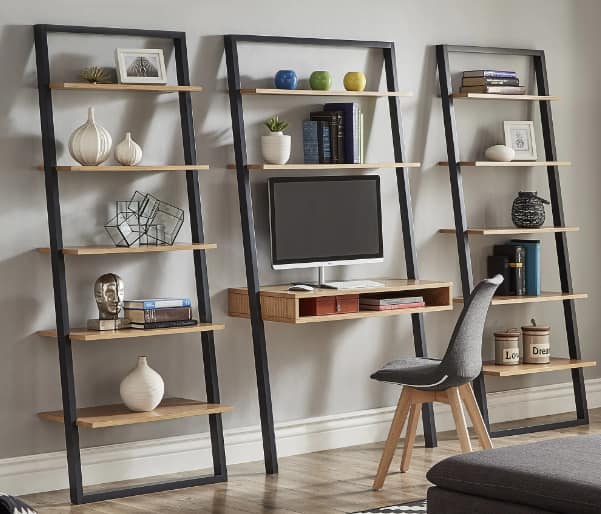 Ladder shelf wall unit design