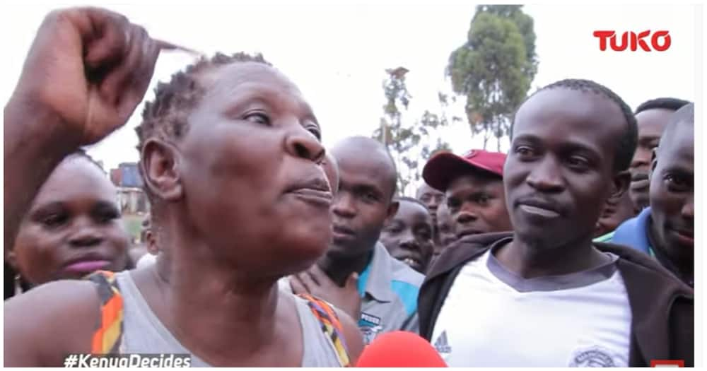 Kibra woman speaks to TUKO.