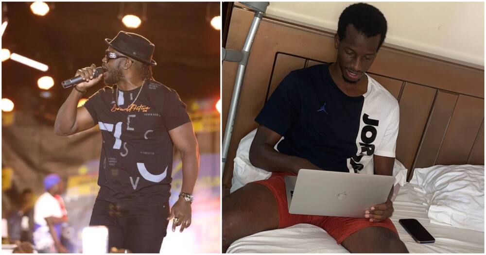 Bebe Cool and his son, Alpha Thiery Ssali.