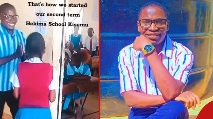 Video of Kisumu Teacher Welcoming Pupils to School with Dance Delights Netizens