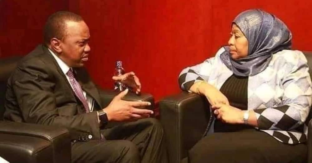 Kaka na Dada: Video of Uhuru Speaking with Samia Suluhu on Magufuli's Phone Resurfaces