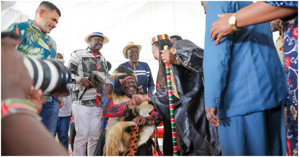 Raila Odinga installing Luo Council of Elders