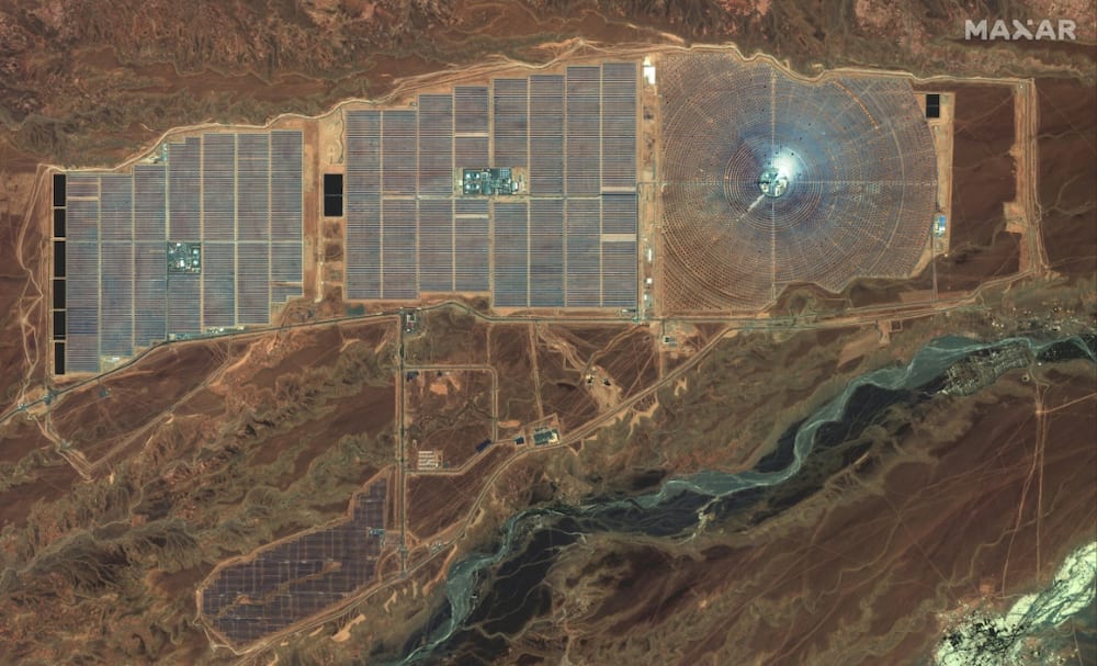 Noor Solar Park lies about 10 kilometres northeast of the town of Ouarzazate in Morocco's southern Draa valley in the Tafilalet region