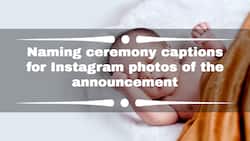 50+ naming ceremony captions for Instagram photos of the announcement
