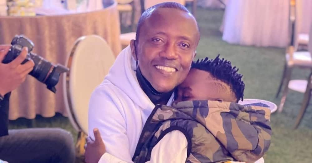Maina Kageni’s delights fans with clip proving he's a father.