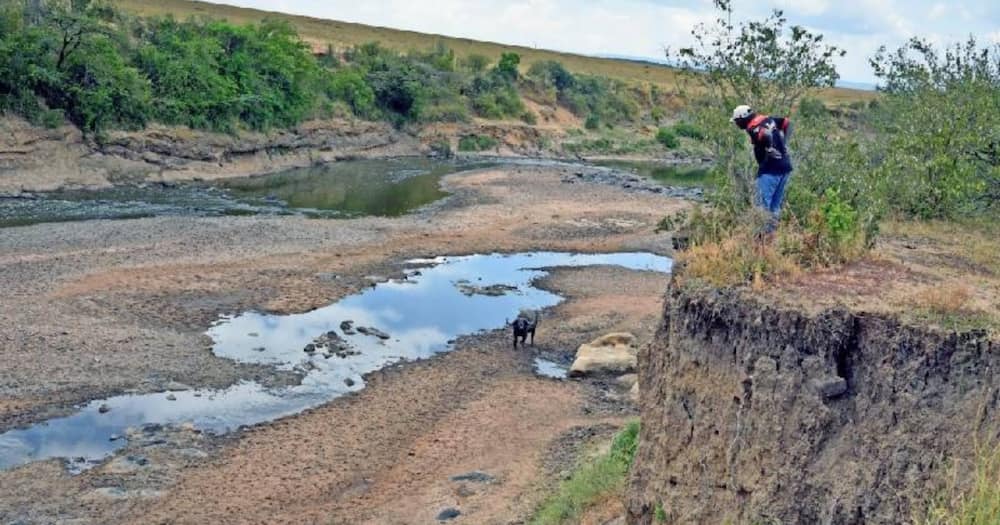 Dried up river.