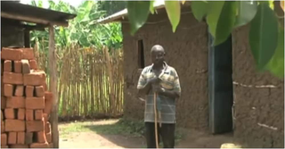 Bungoma blind man abandoned by wife making bricks to educate his children