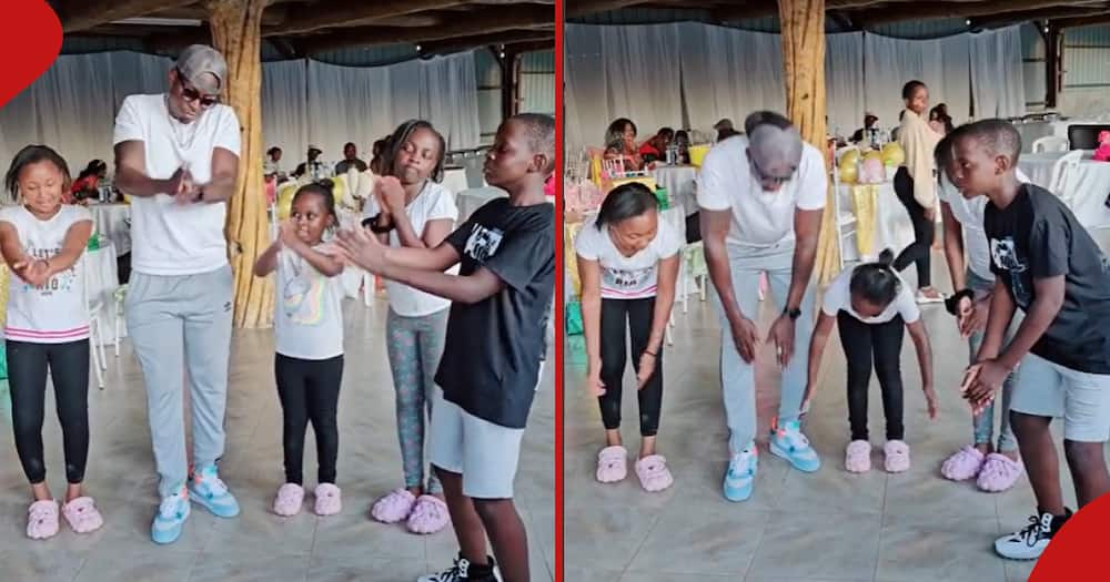 Oga Obinna dances with daughters, son.