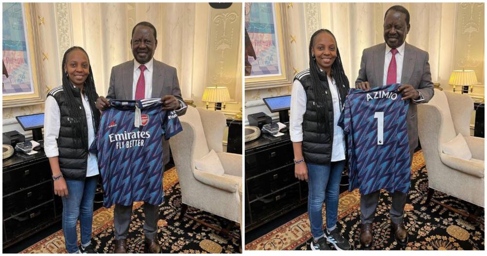 Bernice Kariuki and ODM leader Raila Odinga.