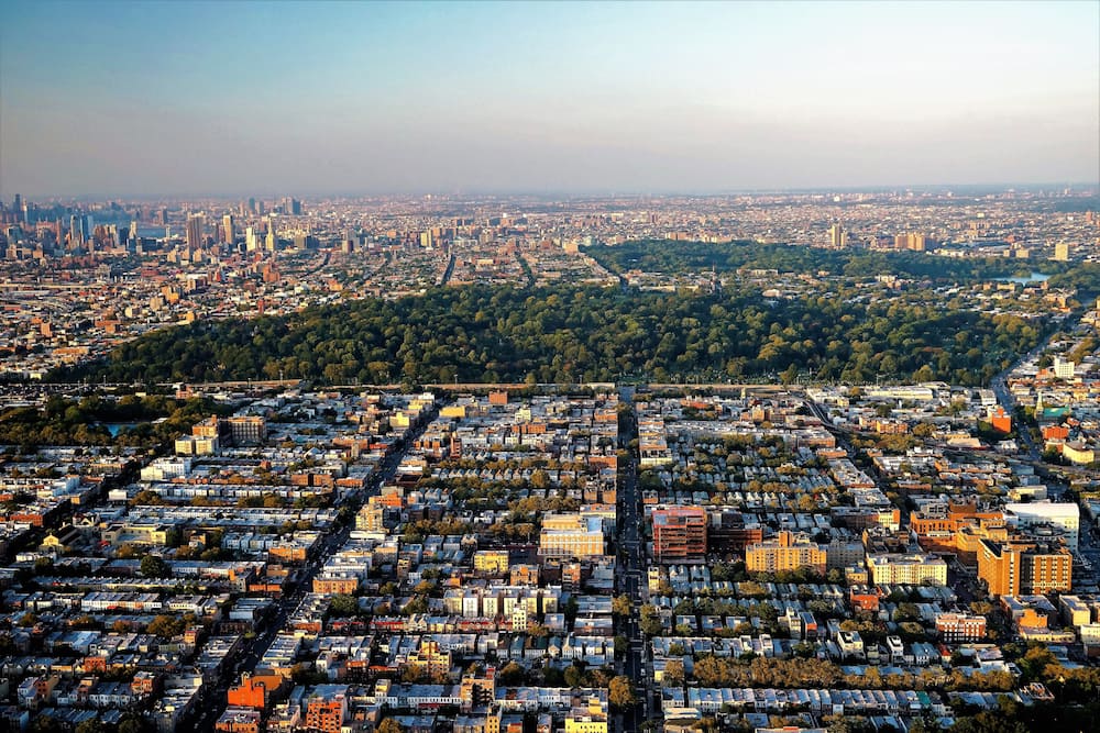 Aerial view of Fort Green, Brooklyn