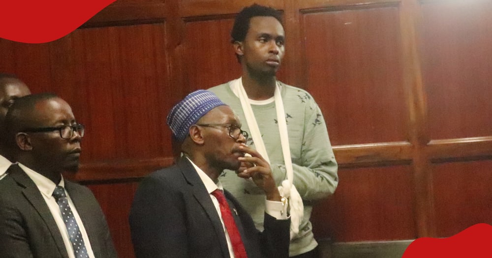 Ian Njoroge appears in court.