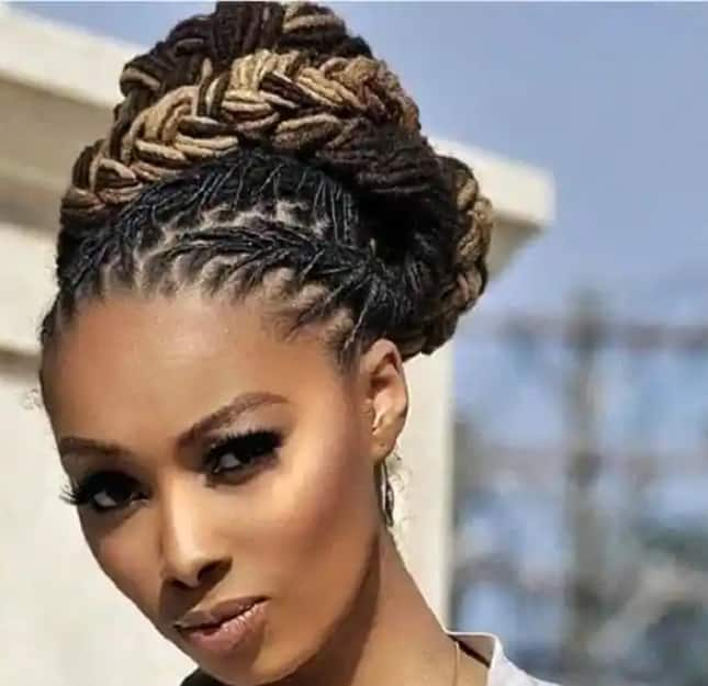 Updo loc hairstyles