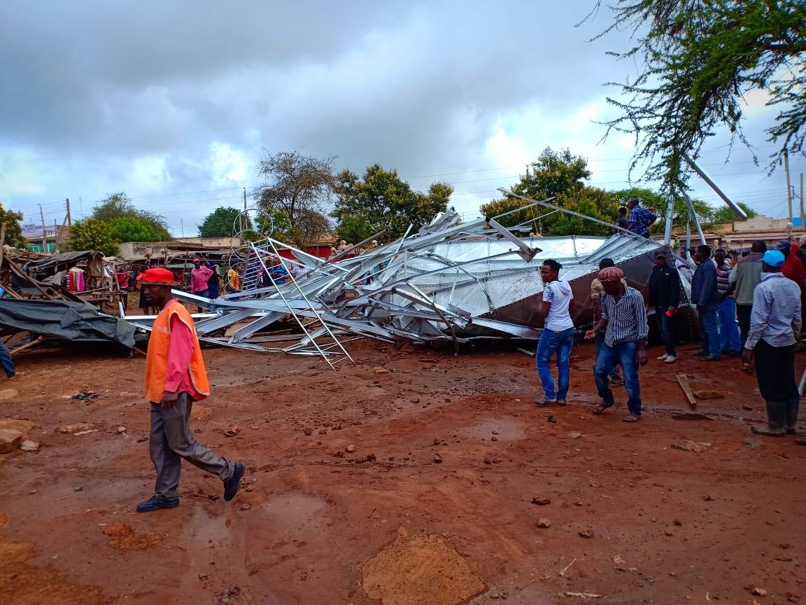Water tank allegedly built by Machakos governor collapses, several people injured
