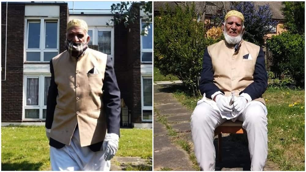 A collage Dabirul in his garden. Photo source: Metro UK