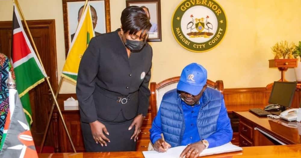 Raila Odinga and Nairobi governor Anne Kananu.