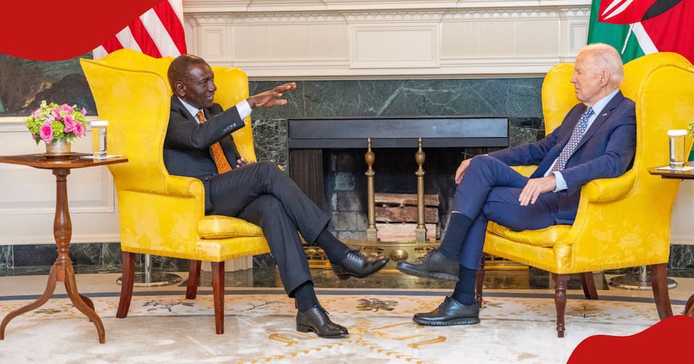 President William Ruto (l) and USA's President Joe Biden at White House.