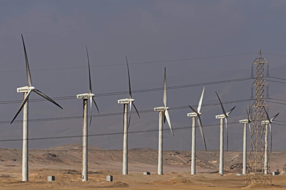 Zaafarana wind farm along Egypt's Gulf of Suez -- the country is targeting 42 percent of electricity output from renewables by 2035