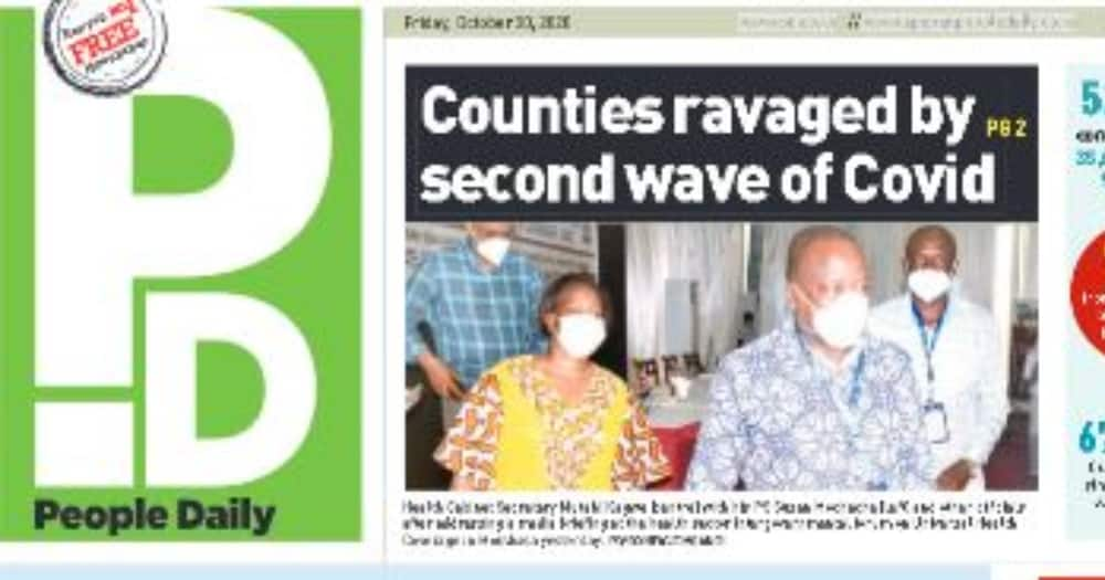 Kenyan newspapers review for October 30: CS Magoha changes tune again, to hold stakeholders meeting to announce new opening dates