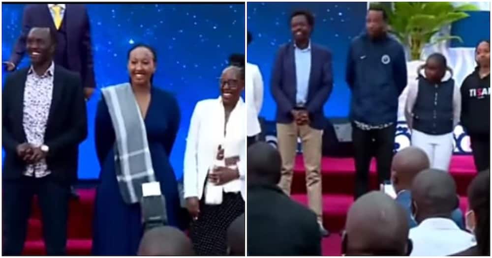 William Ruto Introduces Son Nick's Beautiful Wife, His Other Kids During Church Service.