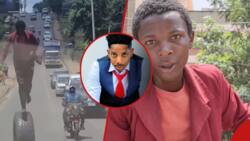 Eric Omondi Asks Kenyans to Help Hustler Balancing on Top of Tyre in Busy Road: "Risks It All"