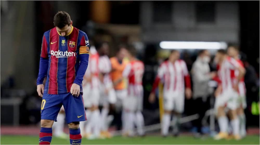 Breaking: Lionel Messi sees first red card of Barcelona career as Atletic Bilbao knock Catalans out of Spanish Super Cup