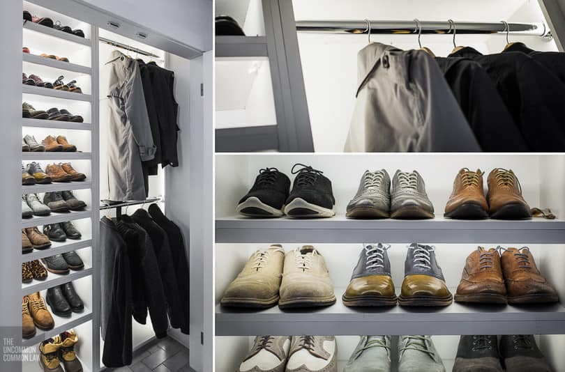 Closet shoe rack