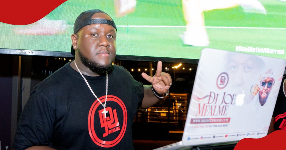 DJ Joe Mfalme playing music in one of clubs in Nairobi.