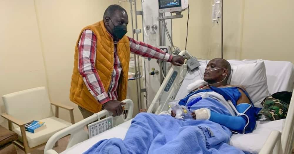 William Ruto Visited Dennis Itumbi in Hospital after Alleged Abduction.