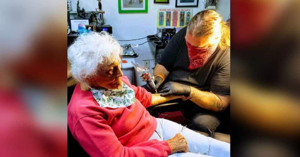103-year-old grandmother gets her first tattoo