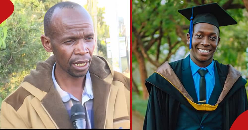 Victor Kibet (in gradution gown) was reportedly abducted by unidentified peopl on March 18