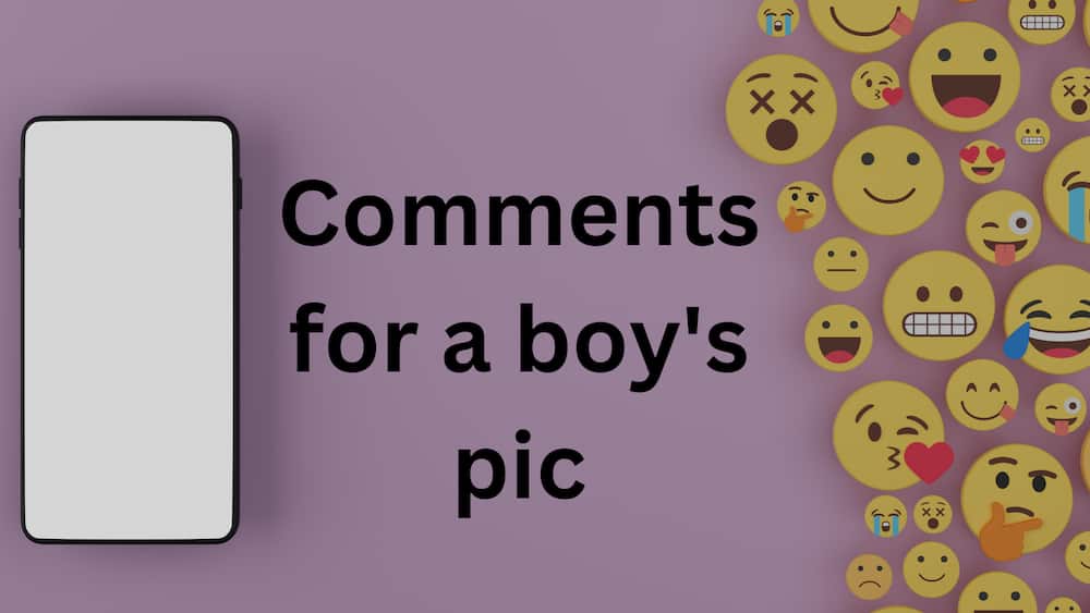 comments for a boy's pic
