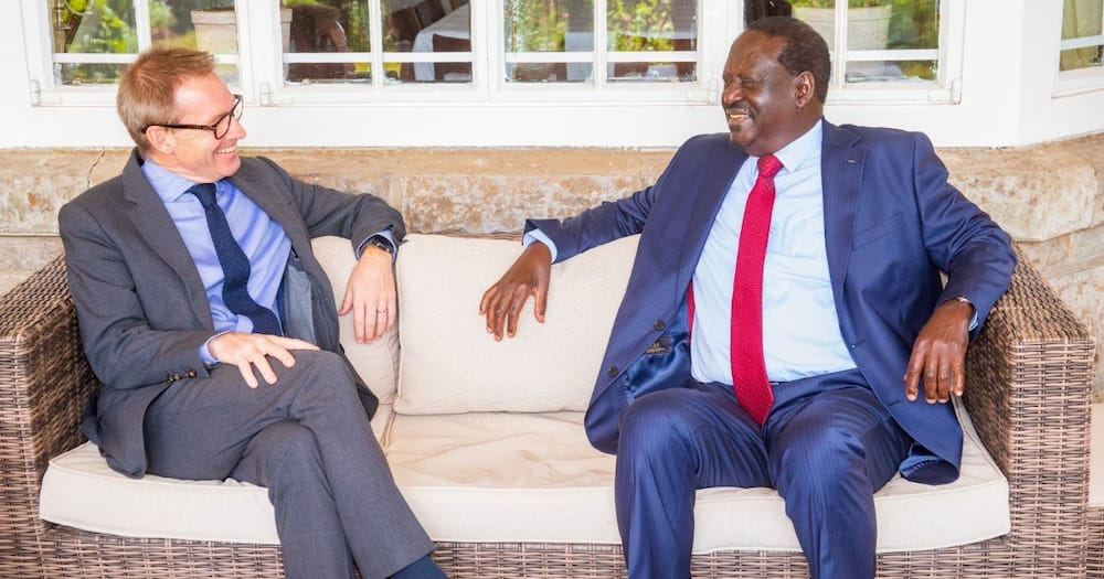Raila Odinga with UK High Commissioner