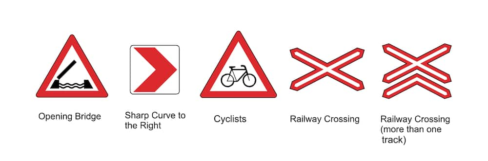 Road signs and meanings