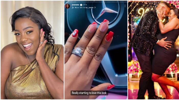 Jackie Matubia Flaunts Huge Engagement Ring as She Drives Flashy Mercedes: "Starting to Love This Look"