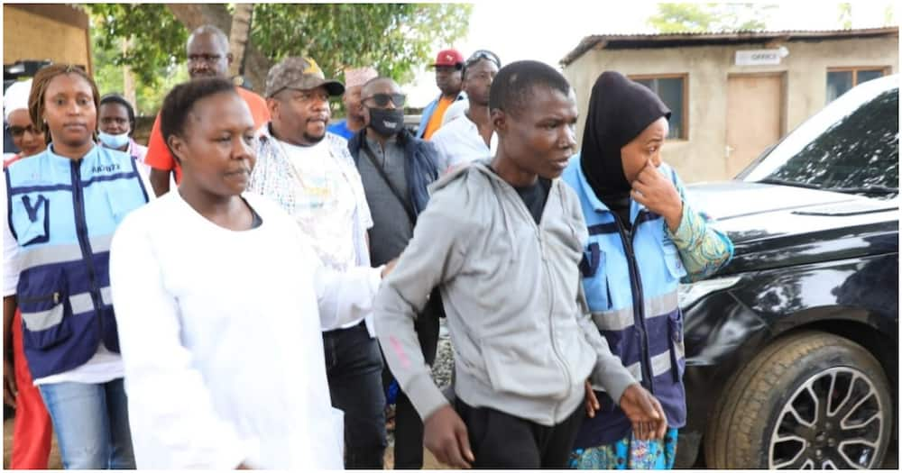 Conjestina Achieng was taken to the hospital.