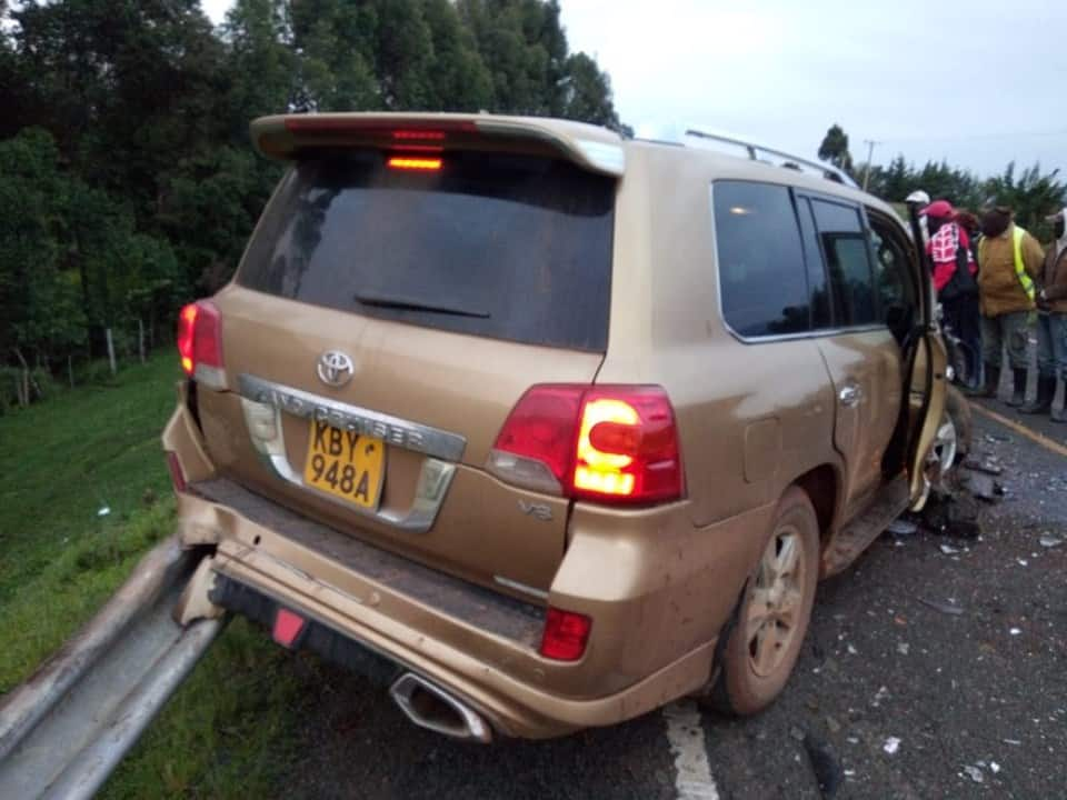 Ikolomani MP Bernard Shinali, family escape unhurt after morning crash at Lessos