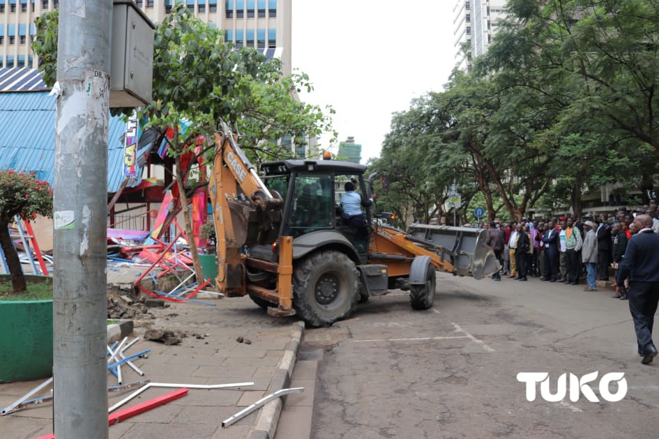 Mike Sonko demolishes business premises in CBD after owner allegedly destroyed Buruburu school, church