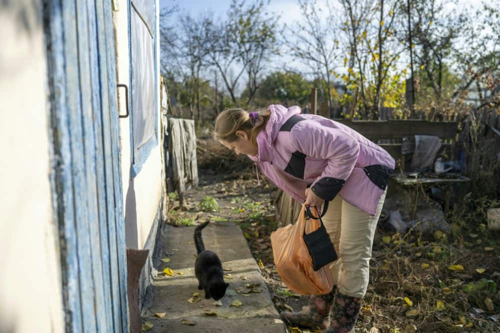 Ukrainians near the Kherson front feel safe enough to stop by their abandoned homes to feed their pets