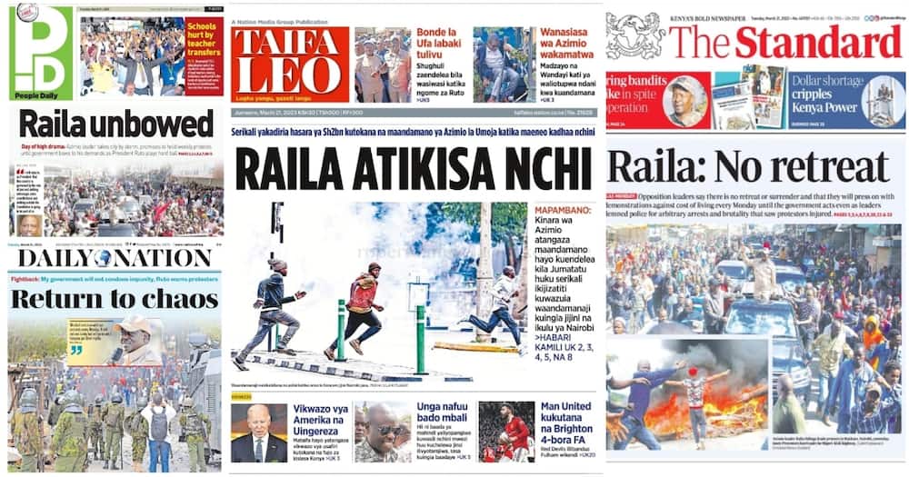 Kenyan Newspapers Review for March 21.