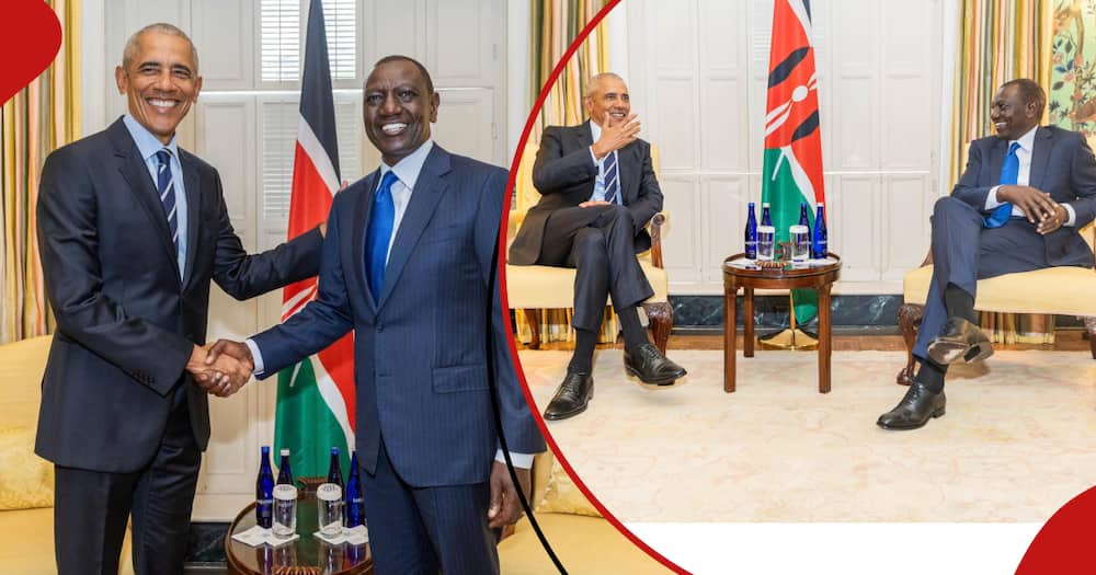 Barack Obama welcomed William Ruto at Blair House where they engaged in conversations.