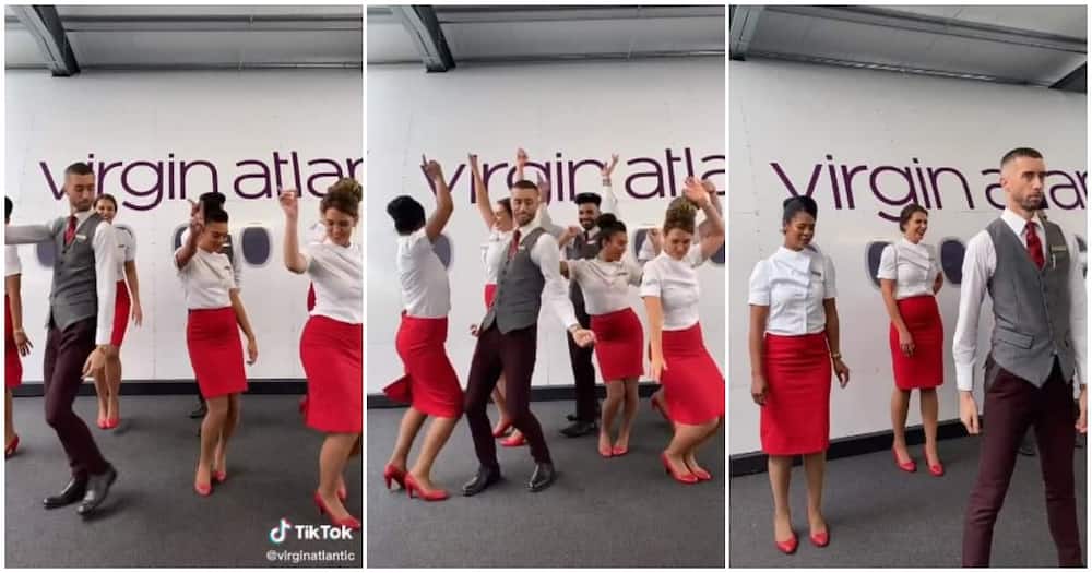 Airline staff dance to Sugarcane song mix by Camidoh. Photo Credit: TikTok/@virginatlantic.