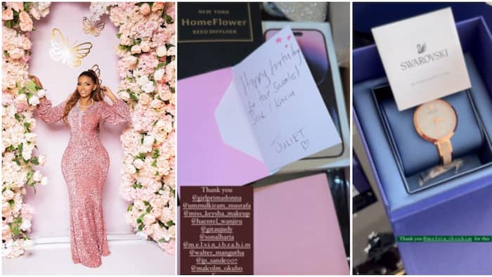Anerlisa Muigai Receives Expensive Watch, iPhone, Perfumes and Other Gifts on 35th Birthday