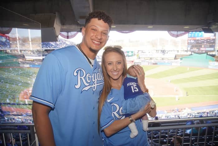 Patrick Mahomes Poses with Daughter Sterling (His Flower Girl