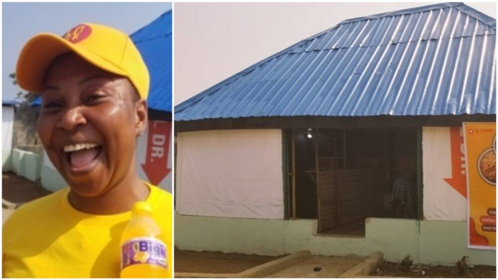Nigerian man melts hearts as he surprises mother by opening new restaurant for her