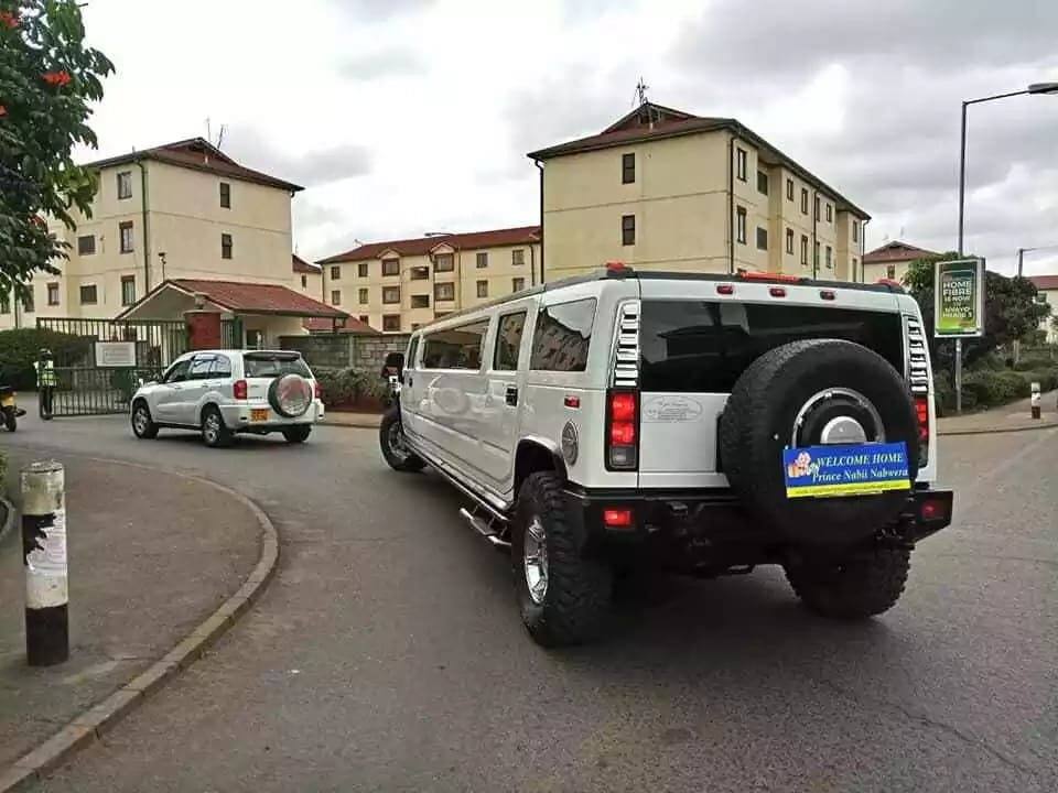 Former senator and politician hubby drive newborn baby home in Hummer limousine